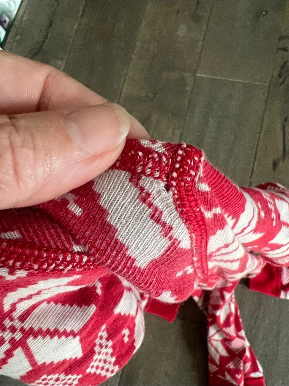 2 pairs Hanna Andersson Red and White Snowflake Pajama sets